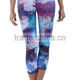 Sexy Capri Tights Cheap Colorful Leggings Women Flowery Leggings thumbnail-5