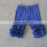New Design Kids Denim Shorts Blue Jeans Wholesale Boutique Child Blue Denim Shorts thumbnail-1
