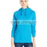 Women's Fleece Cowl Neck Pullover Hoodies With Eyelets thumbnail-5