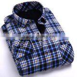 Custom Lined Plaid Flannel Warm Slim Fitted Hawaiian Shirt Latest Shirt Designs for Men 2015 thumbnail-3