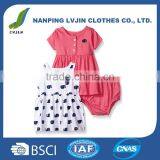 High Quality Wholesale 100% Cotton Cute Girls' Two-Piece Dress Set,Baby Girls Clothing thumbnail-1