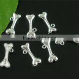 Custom 30 Silver Plated Halloween Dog Bone Charm Pendants thumbnail-2