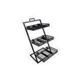 3 Layers Green Metallic Fruit And Vegetable Rack Display Stands With Label thumbnail-1