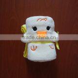 Coral Fleece Plush 3D Chicken Shape Embroideried Knee Blanket 2 in 1 Baby Toy Blanket thumbnail-2