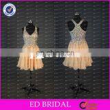 CE738 Hot Real Pictures of Sexy Halter Short/Mini Bling Beaded Cocktail Dress thumbnail-1