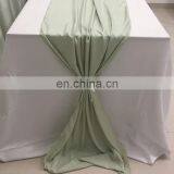 TR041#102 Silk Crepe de Chine Fabric Green Table Runner Wedding thumbnail-4