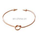 China Supplier Wholesale Rose Gold Love Knot Bangle for Gifts