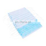 Light Blue 3 Ply Face Mask Nonwoven Medical Disposable Facemask