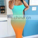 New Arrivals Wholesales Women Backless Tie Dyed Casual Dresses Ladies Bodycon Sexy Dresses Women Summer Dresses thumbnail-1