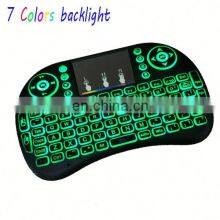 7 Colors Backlight I8 2.4GHz Mini LED Backlit Rechargeable Li-ion Battery (Backlit) KSW i8 Wireless Keyboard thumbnail-5