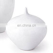 Nordic Simple Minimalism Potbelly On Glazed Milky White Home Ceramic Vase Porcelain For Table Decoration thumbnail-5