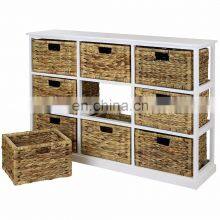 3x3 Storage Unit - 9 Drawer With Seagrass Baskets thumbnail-2