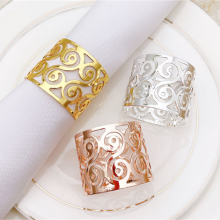 Manufacturer Wholesale Stock Hotel Banquet Event Stainless Steel Metal Napkin Rings thumbnail-1