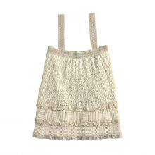 Hollow Knit Ethnic New 2025 Vest Top With Lace Decoration and Mesh Jacquard Knitting thumbnail-4