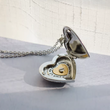 Lifetime Warranty Pet Memorial Pendant Necklace With Photo Insert thumbnail-1