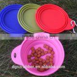Protable Durable Food Grade Folding Silicone Pet Dog Bowl thumbnail-2