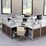 Modern Elegant Round Workstation Wooden 4 Seaters Office Cubicle (SZ-WS332) thumbnail-2