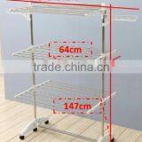Mobile Stainless Steel Clothes Drying Rack, Scalable Modern Balcony Clothes Drying Rack E3 thumbnail-4