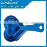 Plastic Heart Shaped Measuring Spoon Set