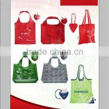 lululemon custom printed heat seal plastic bag folding shopping bag with heart pouch shape