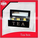 Black High Quality Cherry Wood Tea Box