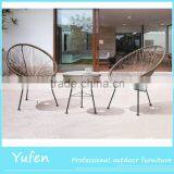 Chinese Leisure Style Round Tea Table and Rattan Chairs
