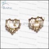 Hot Selling Gold Heart Earring Stud Jewelry thumbnail-1