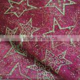 Sparkle Organza Fabric With Star Pattern for Festival or Holiday