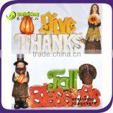 Factory new design polyresin give thanks couples fall decoraitons