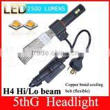 5000LM no Fan 5th Generation G5 LED Hi/Lo Headlight 40W H4 H13 9004 9007 Led Headlight thumbnail-1