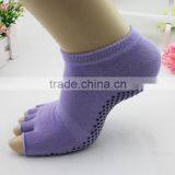 Various Colors Grips Anti Slip Yoga Socks,Wholesale Yoga Toe Socks thumbnail-2