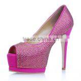 2013 Glitter Shoes Low Heel Crystal Bling Heels Plus Large Size Shoes thumbnail-1