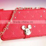 Wholesale Leather Case With Cute Cartoon Buckle, Mobile Phone Case With Hand Lanyard thumbnail-1