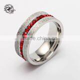 Titanium 316l Stainless Steel Engagement Rings With Stones Brushed Stainless Steel Wedding Ring Quality Choice thumbnail-1