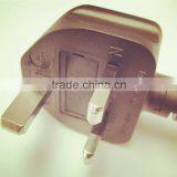 Singapore standard 3pin 3-13A/ 250V PVC non-rewireable electrical plug