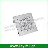 IP65 Industrial Slim Metal Usb Numeric 4x4 Keypad for Mini Device thumbnail-2