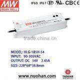 Meanwell Waterproof Electronic Led Driver HLG-185H-54 185W 54V Led Dimmable Driver