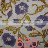 RTC-2 White Indian Flower Printed Fabric Hand Made Block Print Cotton Fabric Cotton Printed Fabric