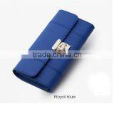 2016 New Black Cowhide Cross Lines Cheap Wholesale Women Purse Wallet thumbnail-6