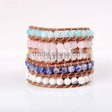 Five Laps the Latest Popular A Turquoise of Agate Powder Natural Stone Bracelet Women thumbnail-1