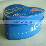 Cute Heart Shaped Tin Box