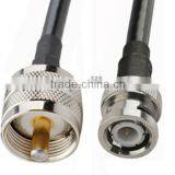 RF Cable Assembly UHF Male to BNC Male Cable LMR195/RG58 for