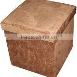 Stronger! Brown Corduroy Folding Storage Stool/ottoman thumbnail-1