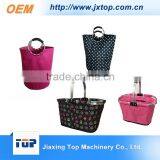 Handles Collapsible Folding Fabric Shopping Basket thumbnail-1