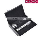 Wine Set SS Electric Wine Opener With Wine Pourer Leather Case
