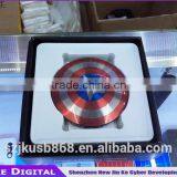 Avengers America Captain Power Banks 6800mAh Dual USB Stainless Steel Mobile Chargers Universal for IPhone5S 6 Android Phones thumbnail-3