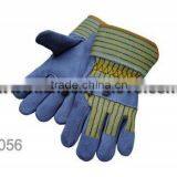 Cow split leather full palm leather working gloves-3056