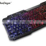 Colorful Cool Cheaper USB Wired Keyboard in Rainbow Crack Parttern thumbnail-4