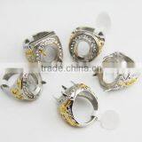 Indonesia Stainless Steel Ring Gold Rings Without Stones Indonesia Setting Ring thumbnail-2