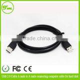 USB 2.0 Cable A Male to A Male Connecting Computer Cable for Hard Disk